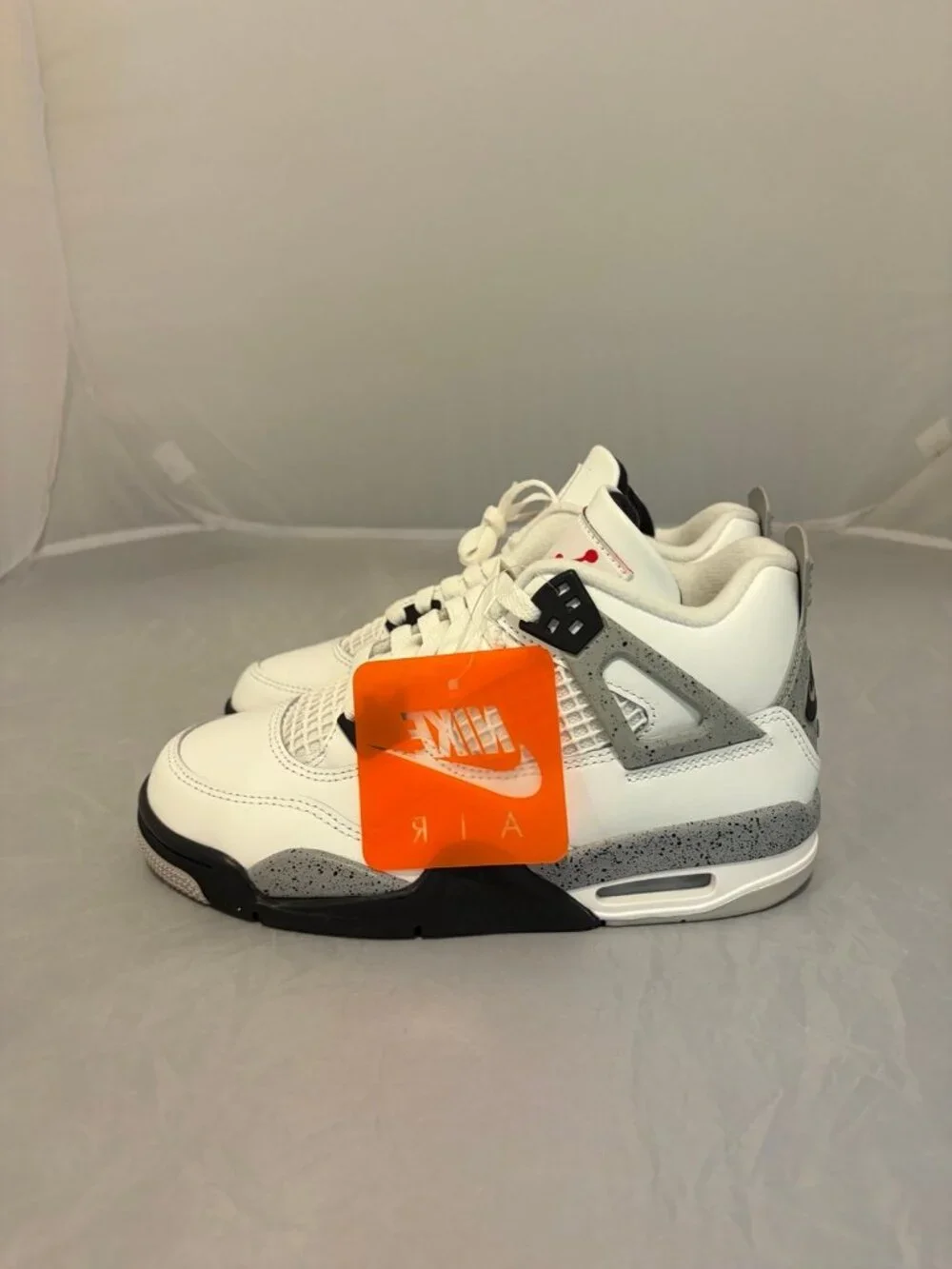 Air Jordan 4 retro OG white cement Kids shoes GS size 4y IB4171 100 New